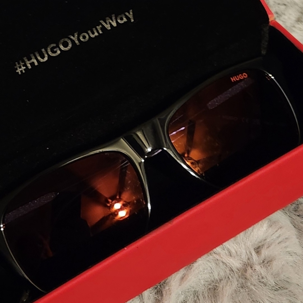 Hugo HG 1194/S 807-IR 56 Sunglasses w/ Grey Crystal/Red Mirror lenses-BRAND NEW
